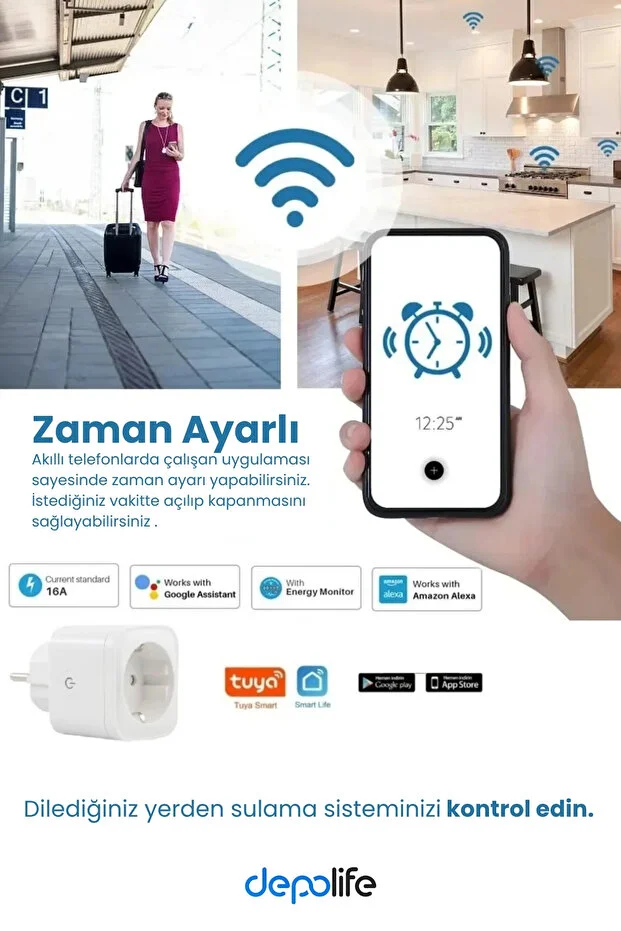 Wi-fi Uzaktan Kumandalı Bahçe Sera Tarla Saksı Sulama Nemlendirme Buharlama Sisleme Damlatma Sistemi